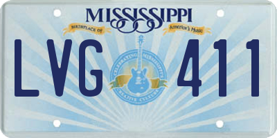 MS license plate LVG411