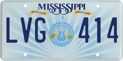 MS license plate LVG414