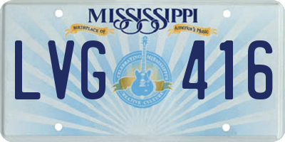 MS license plate LVG416