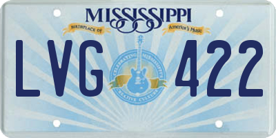 MS license plate LVG422