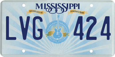 MS license plate LVG424