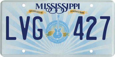 MS license plate LVG427