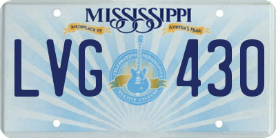 MS license plate LVG430