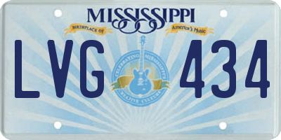 MS license plate LVG434
