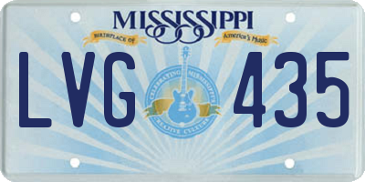 MS license plate LVG435