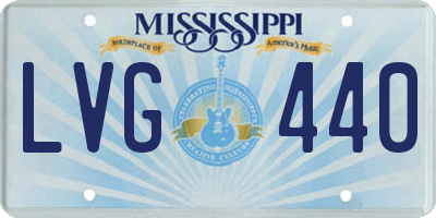MS license plate LVG440