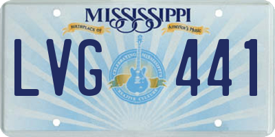 MS license plate LVG441