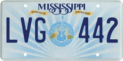 MS license plate LVG442