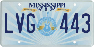 MS license plate LVG443