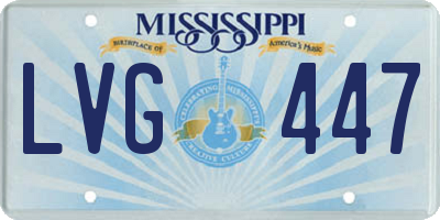 MS license plate LVG447