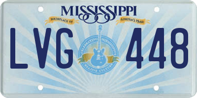 MS license plate LVG448