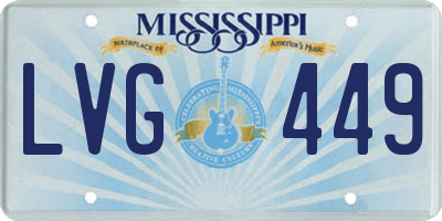 MS license plate LVG449
