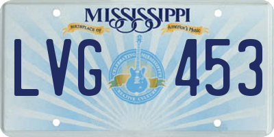 MS license plate LVG453