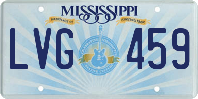 MS license plate LVG459