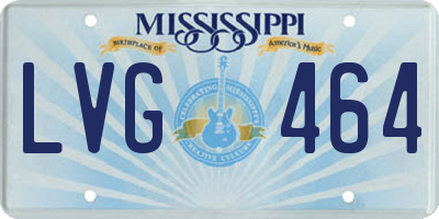 MS license plate LVG464