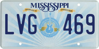 MS license plate LVG469
