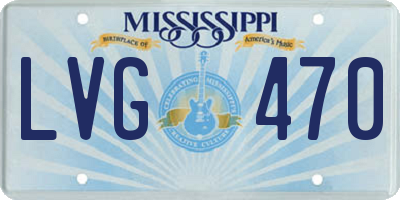MS license plate LVG470
