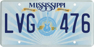 MS license plate LVG476