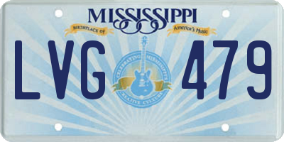MS license plate LVG479