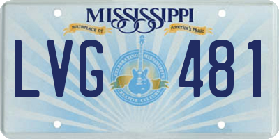 MS license plate LVG481