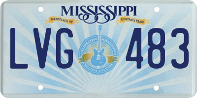 MS license plate LVG483