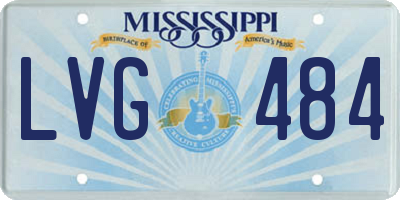 MS license plate LVG484