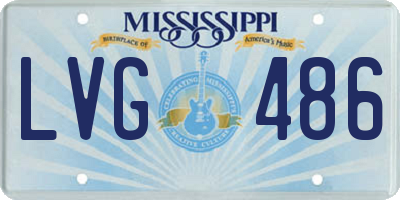 MS license plate LVG486