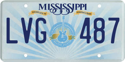 MS license plate LVG487
