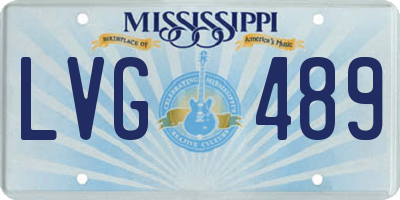 MS license plate LVG489