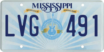 MS license plate LVG491