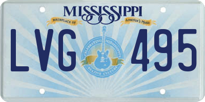 MS license plate LVG495