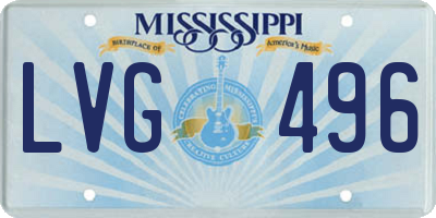MS license plate LVG496