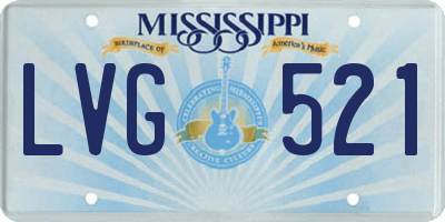 MS license plate LVG521