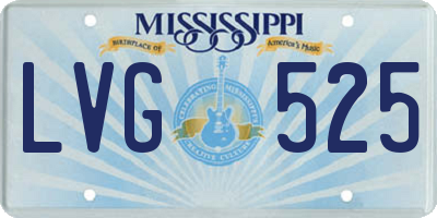 MS license plate LVG525