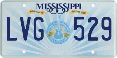 MS license plate LVG529