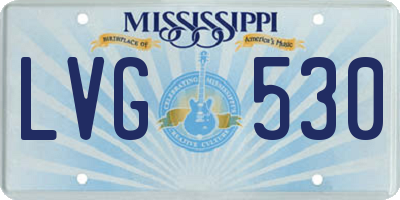 MS license plate LVG530