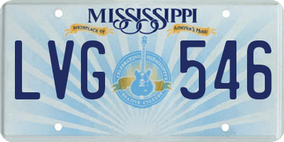 MS license plate LVG546
