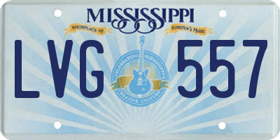 MS license plate LVG557