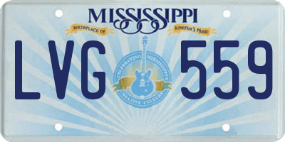 MS license plate LVG559