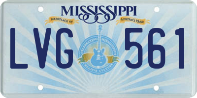 MS license plate LVG561