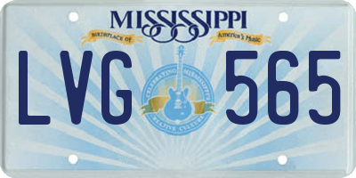 MS license plate LVG565