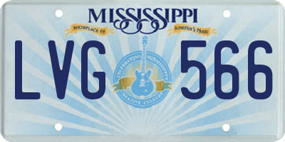 MS license plate LVG566