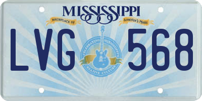 MS license plate LVG568