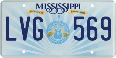 MS license plate LVG569