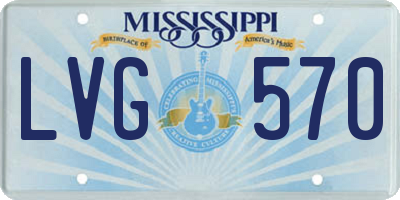 MS license plate LVG570