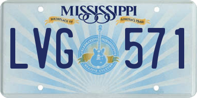 MS license plate LVG571