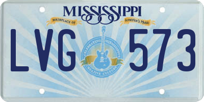 MS license plate LVG573