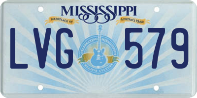 MS license plate LVG579