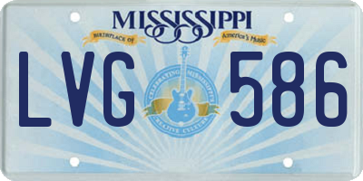 MS license plate LVG586
