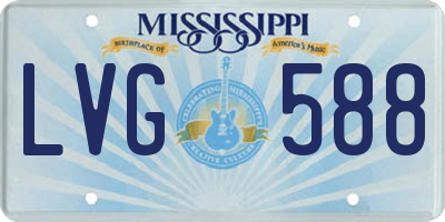 MS license plate LVG588